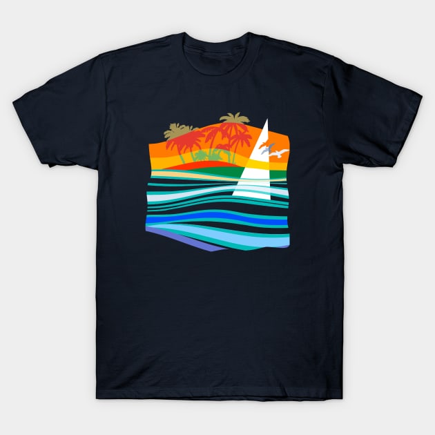 Wish You Were Here T-Shirt by Sailfaster Designs